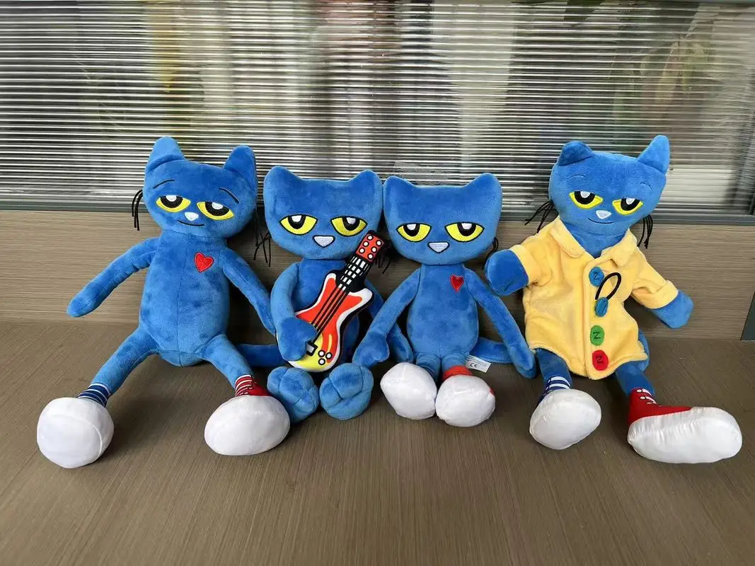 新しい漫画のピート・ザ・キャットハンドパペットぬいぐるみ早期教育絵本人形幼児向けギフト柔らかいぬいぐるみ動物おもちゃ