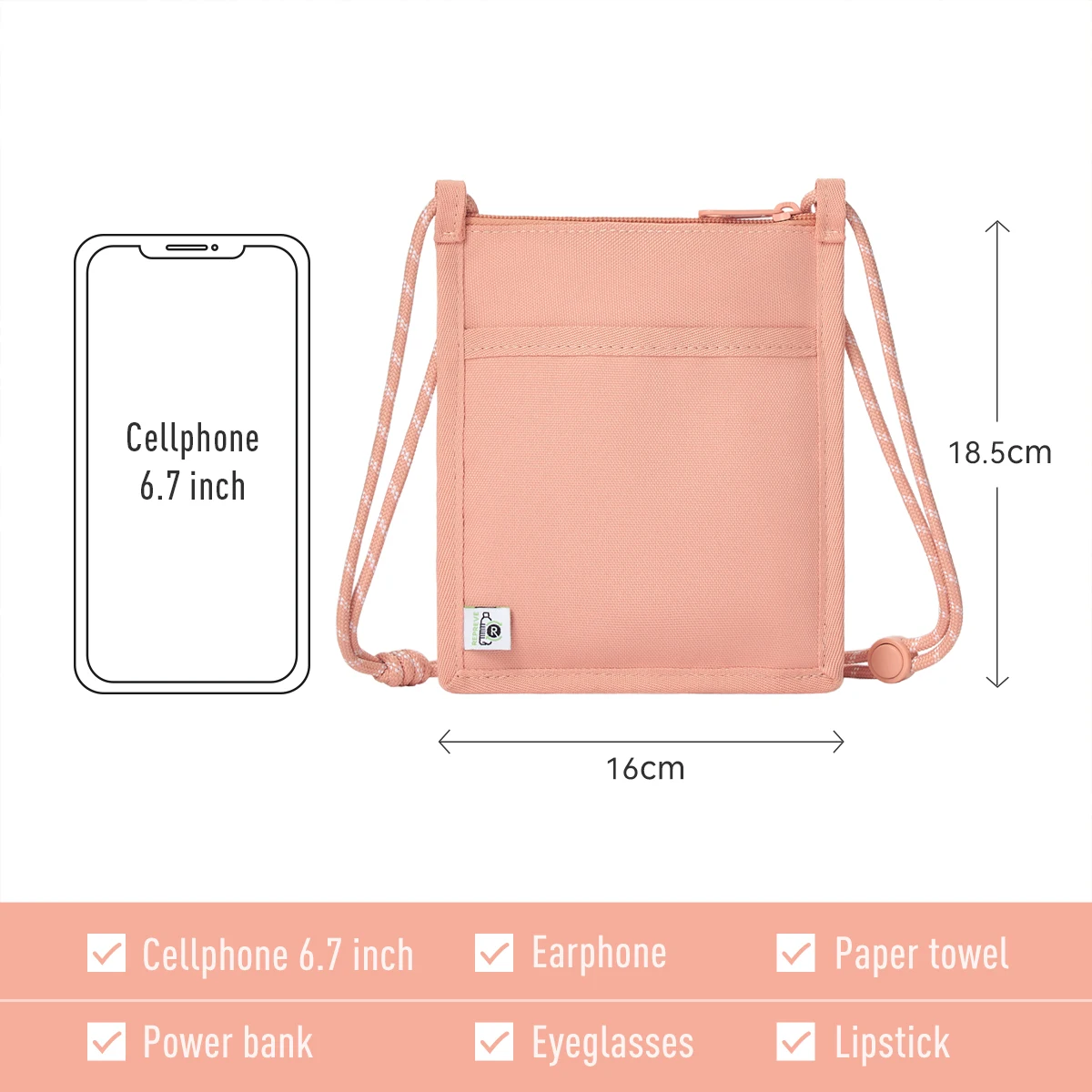 MAH PHONE BAG New Gacier Pink Bag for Women Waterproof Fahion Simple Bag