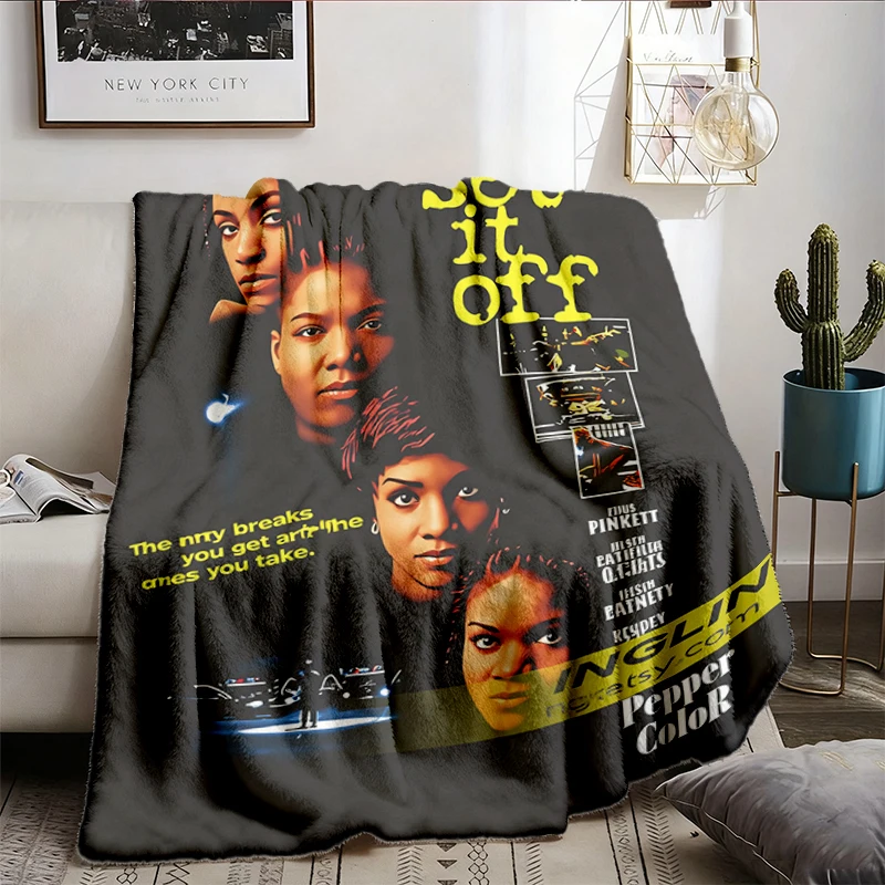 Set It Off 1996 Action Crime Unisex Softstyle T, Flannel Blanket, Movie Lover Flannel Throw, Film Buff Gift