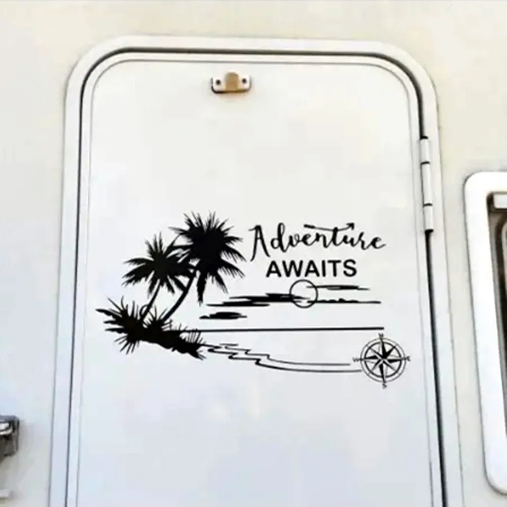 

Adventure Design Vinyl Car Sticker Waterproof UV Resistant for Auto Window Bumper Universal Fit Outdoor Enthusiast Theme