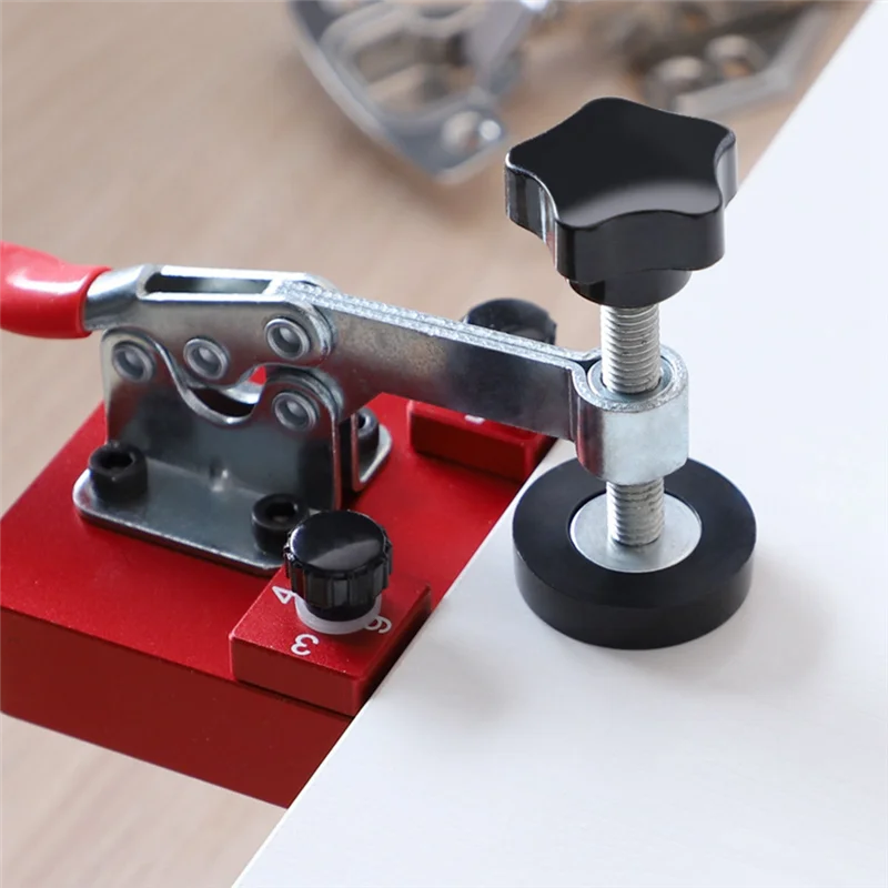 ABJY-مفصلة النجارة مملة تهزهز النجارة ثقب الحفر دليل محدد ثقب فتاحة قالب خزائن الباب الأحمر 1 مجموعة