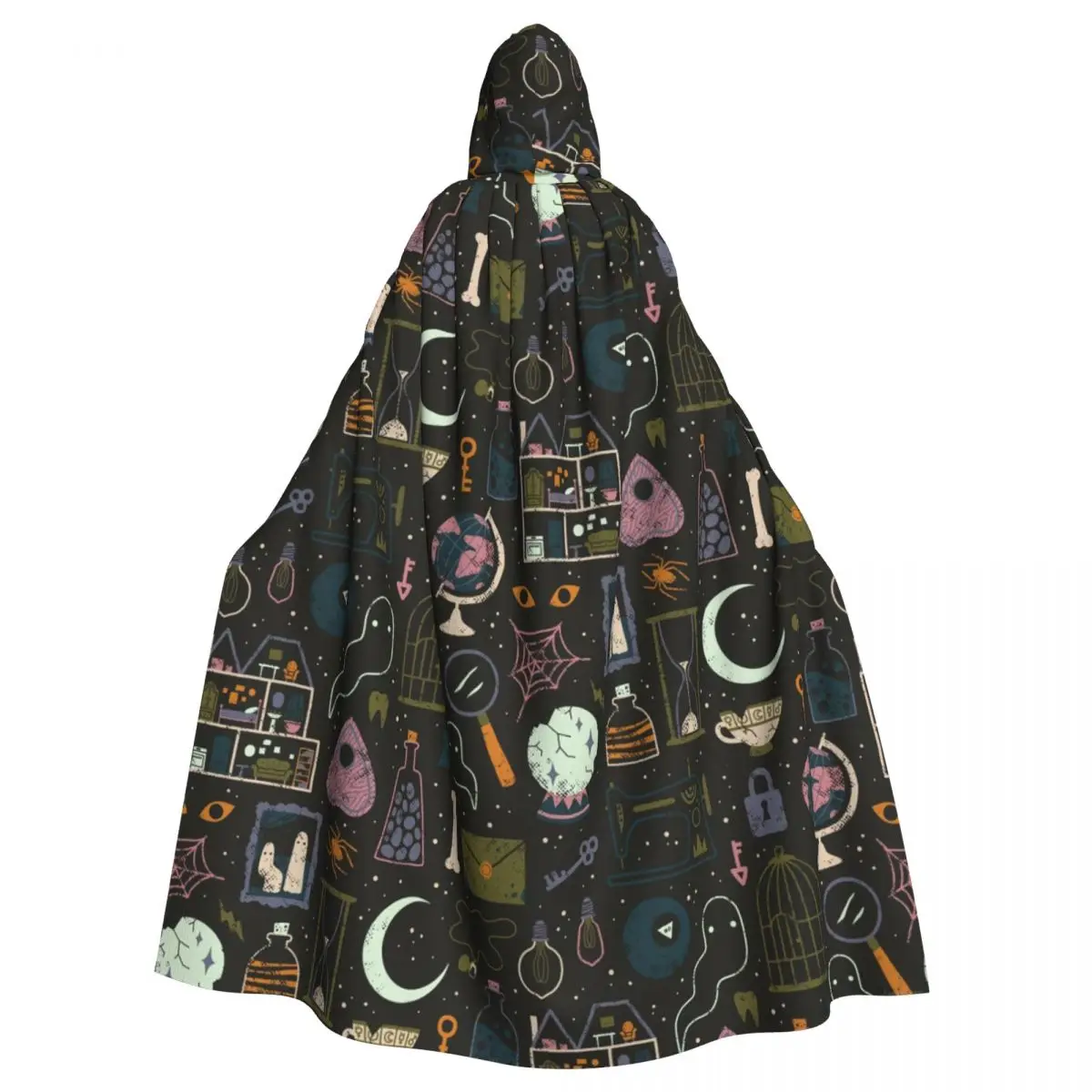 Haunted Attic Floor Hooded Cloak Curiosities Divination Fairy Halloween Witch Aldult Cape Cosplay Costume Party Accessory