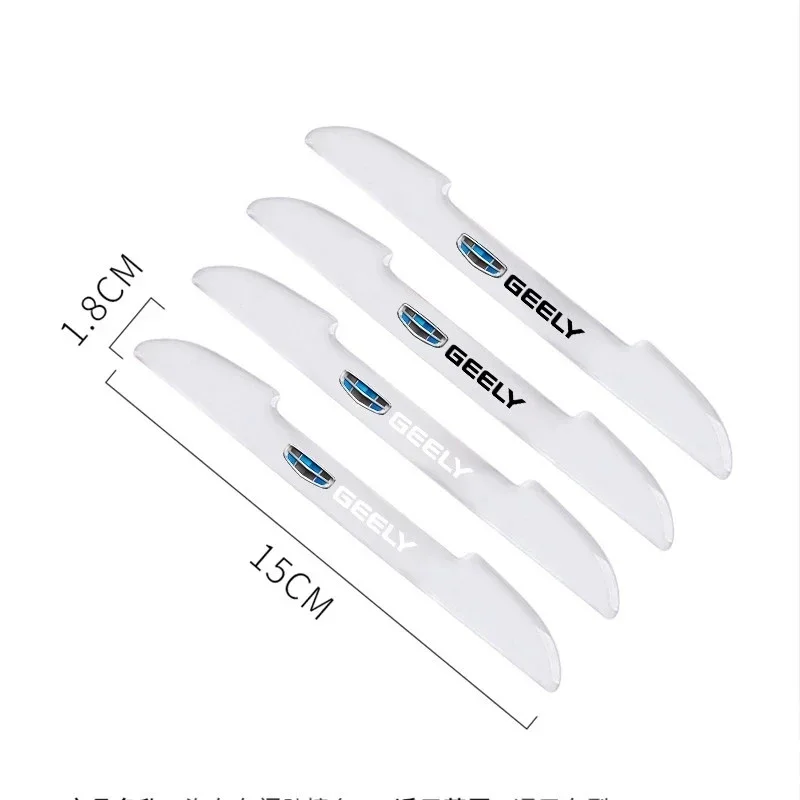 4Pcs Geely Car Door Anti-collision Strip Decoration Modification for Geely Coolray Atlas Emgrand X7 EC7 Boyue CK2 GC6
