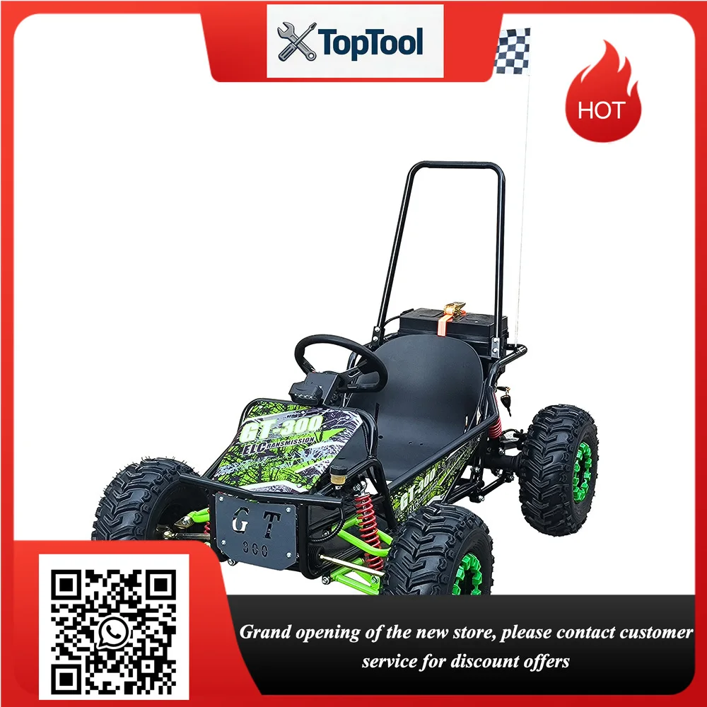 Kids Electric Off Road Go Kart 4 Wheel Beach Buggy ATV All Terrain Vehicle Outdoor Scenic Spot Amusement Ride On Toy Car