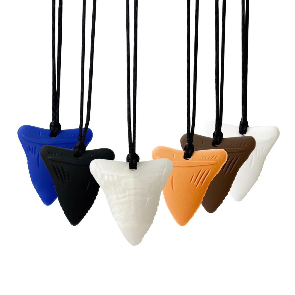 Collares Sensoriales de Tiburón para Niños con Autismo, TDAH y Dentición, Mordedores de Silicona para Estimulación Oral, 1 Pieza