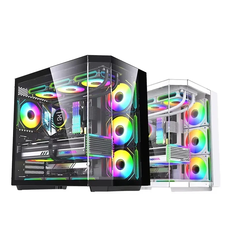 Double-sided panoramic tempered glass panel computer case mid-tower ATX electronic sports Table Game computer case