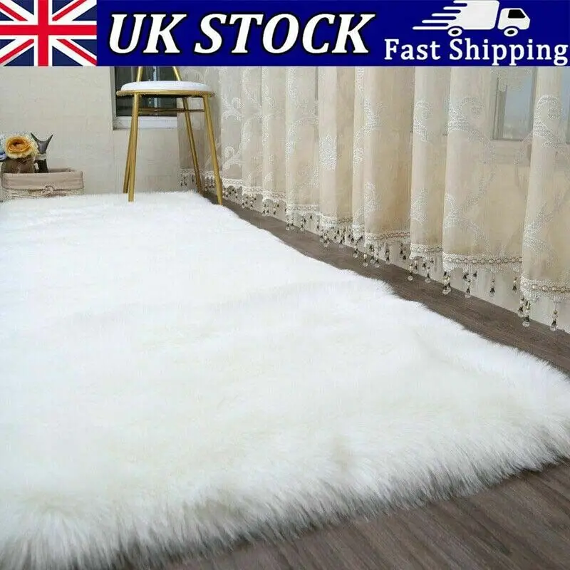 Non Slip Carpet Fluffy Shaggy Soft Rugs Sheepskin Rug Faux Fur Bedroom Mats