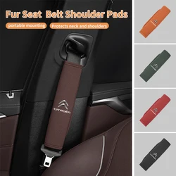 Car Seat Belt Protector Cover, respirável Suede Cinto de Segurança, Shoulder Pad para Citroen C4, C3, C5, C1, C2, Berlingo, Xsara, Picasso, 2pcs