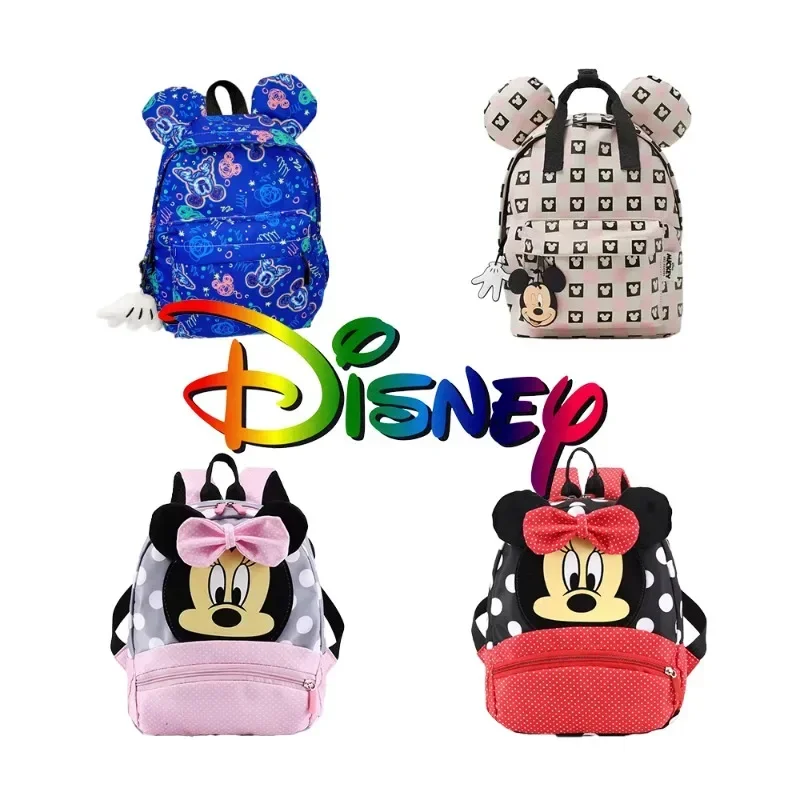 

Disney School Bag Cartoon Backpack Baby Boys Girls Minnie Mickey Mouse Versatile Children Lovely Kindergarten Kids School Gift