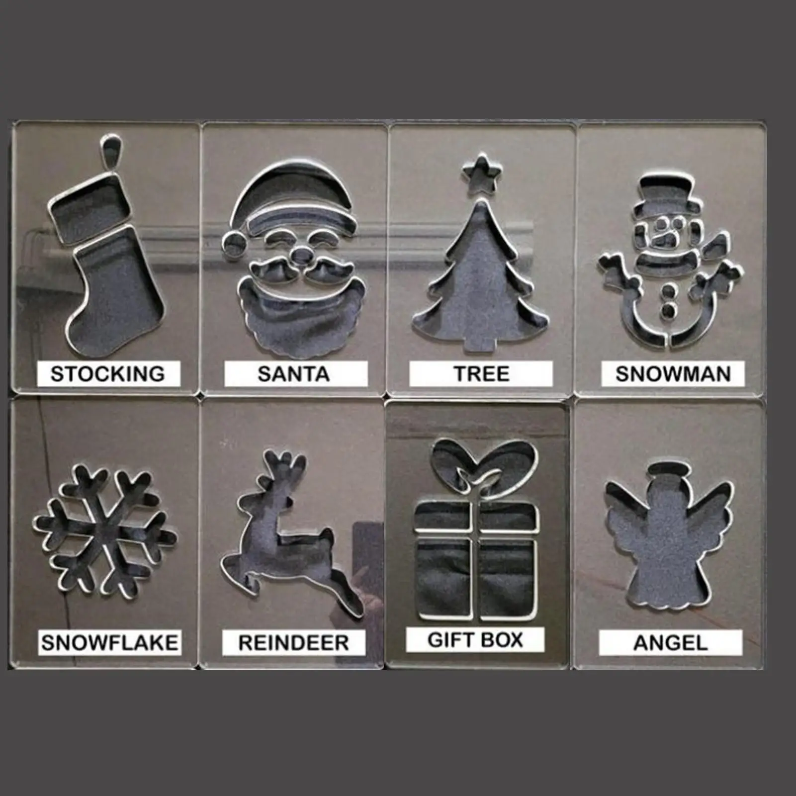Christmas Woodworking Router Templates Set Acrylic Carving Stencils for Wood, Holiday DIY Crafts Ornaments Kit for Home Decor
