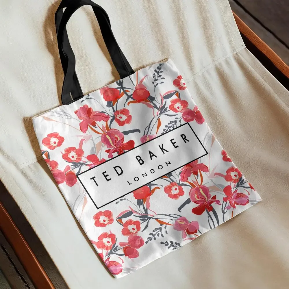 Fashion T-TED B-BAKERs Storage Bags Canvas Tote Bag Women Large Capacity Reusable Eco Shopping Shoulder Handbag