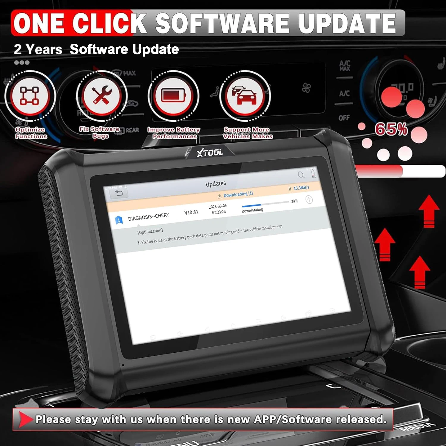 XTOOL IK618 Key Programming Tool With KC100 + EEPROM Adapter 30+ Reset All Key Lost OB2 Car Diagnostic Tool