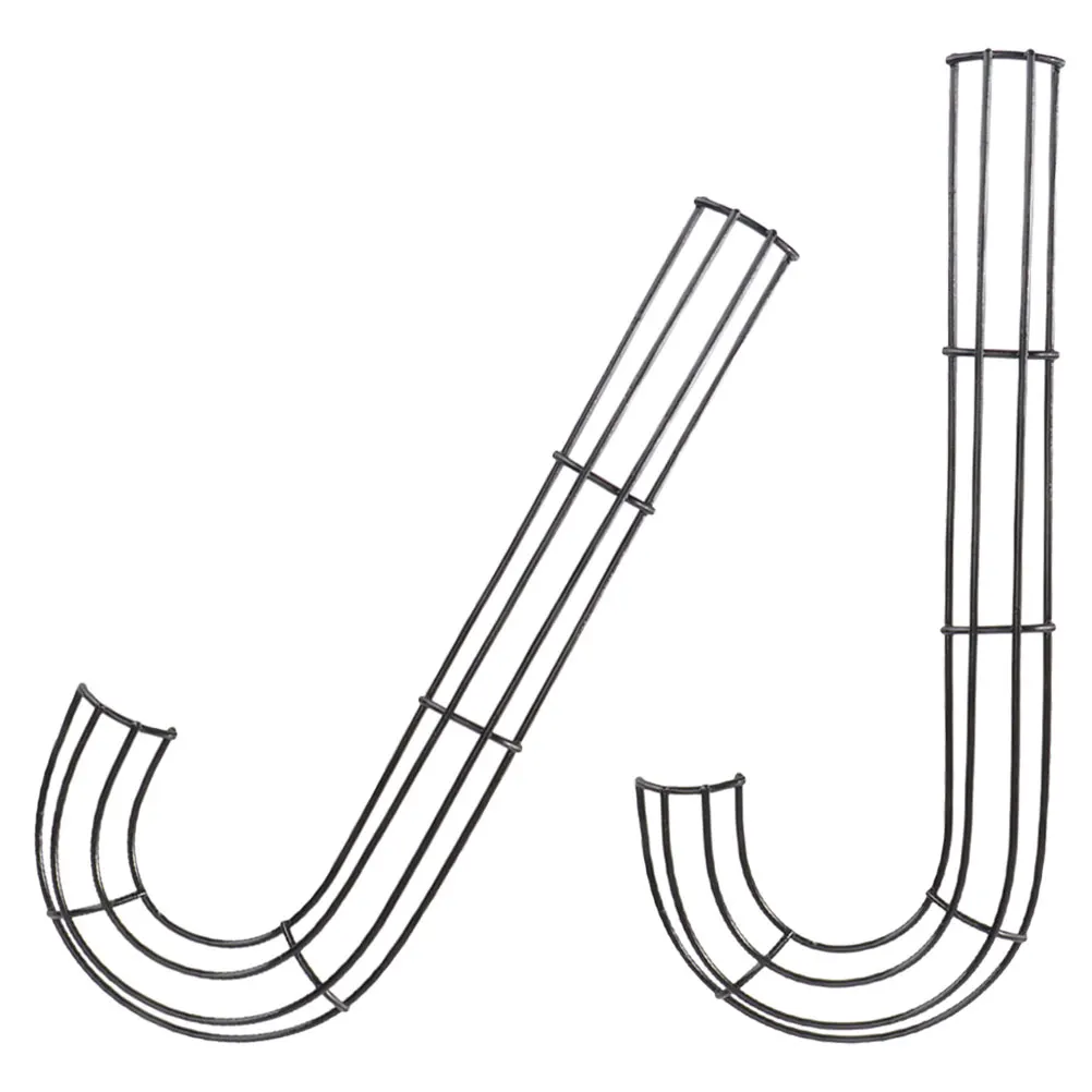 2 قطعة إكليل الحديد الإطار قصب الحلوى على شكل سلك معدني لتقوم بها بنفسك إكليل صنع أداة لعيد الميلاد حفلة ديكور حديقة المنزل