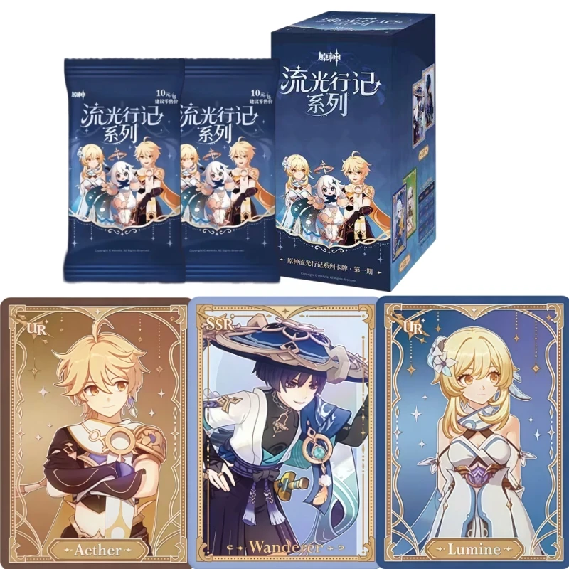official-genuine-genshin-impact-card-flowing-light-traveler-series-game-peripheral-collection-toy-card-exquisite-birthday-gift
