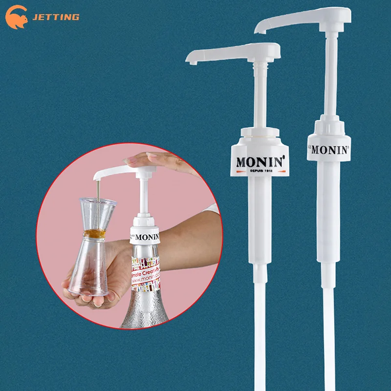 (New) Coffee 1 Liter Dispenser Syrup Pump Black Liquid Dispenser for Syrup 10Ml Juice Bottle Dispenser Pump