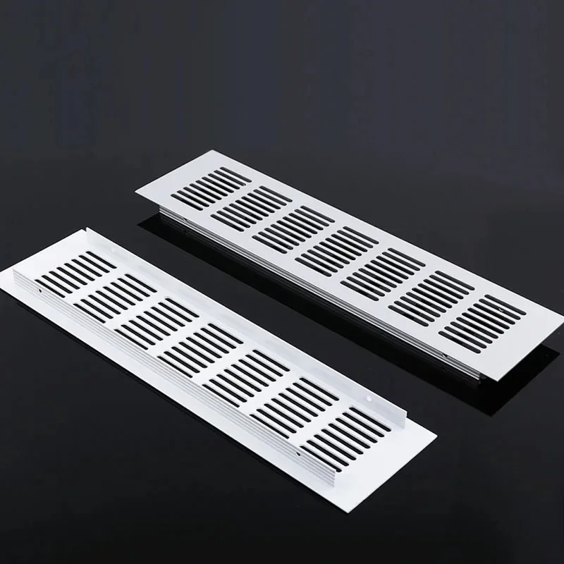 Width 50/60/80/100/150/200mm Ventilation Grills Aluminum Alloy Breathable Mesh Length 100-1000mm Cabinet Air Vent Cover Exhaust