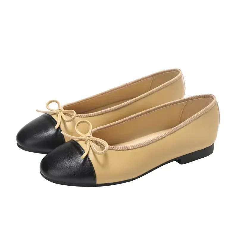 جولة اصبع القدم الباليه الشقق للنساء ، أحذية الرقص عارضة مريحة ، ربطة عنق حلوة ، جودة عالية ، حجم كبير 34-42