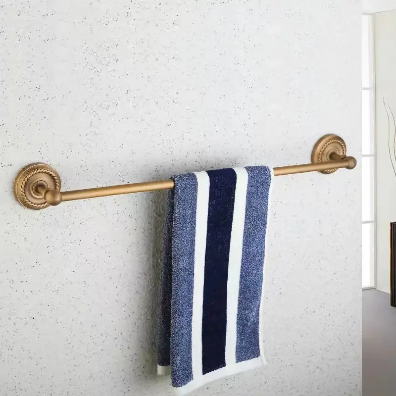 

Hardware pendant towel rack single pole European antique toilet towel rod hanging rod bathroom shelf hanger