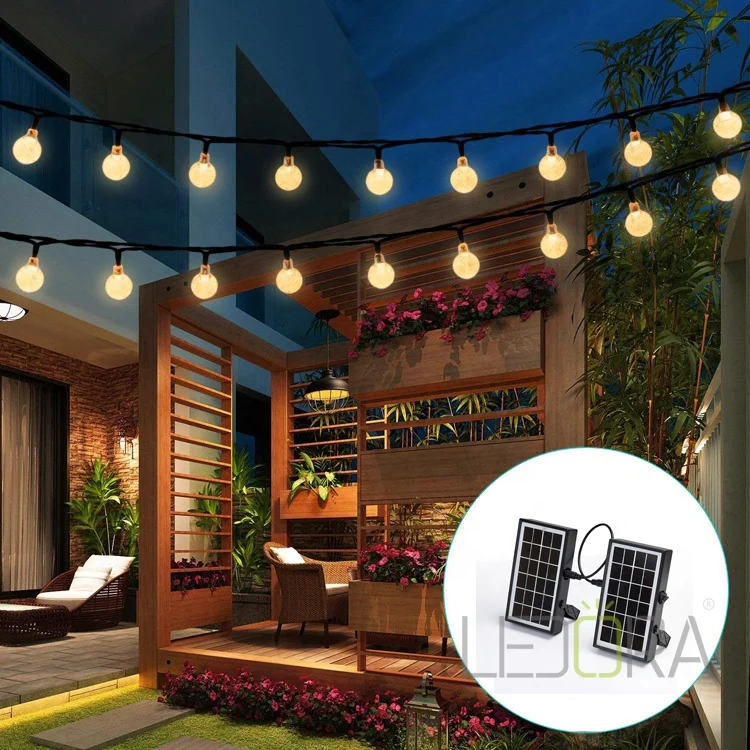 Festoon Lighting Waterproof IP65 Solar Powered LED String with 3 V Solar Panel for Outdoor Use