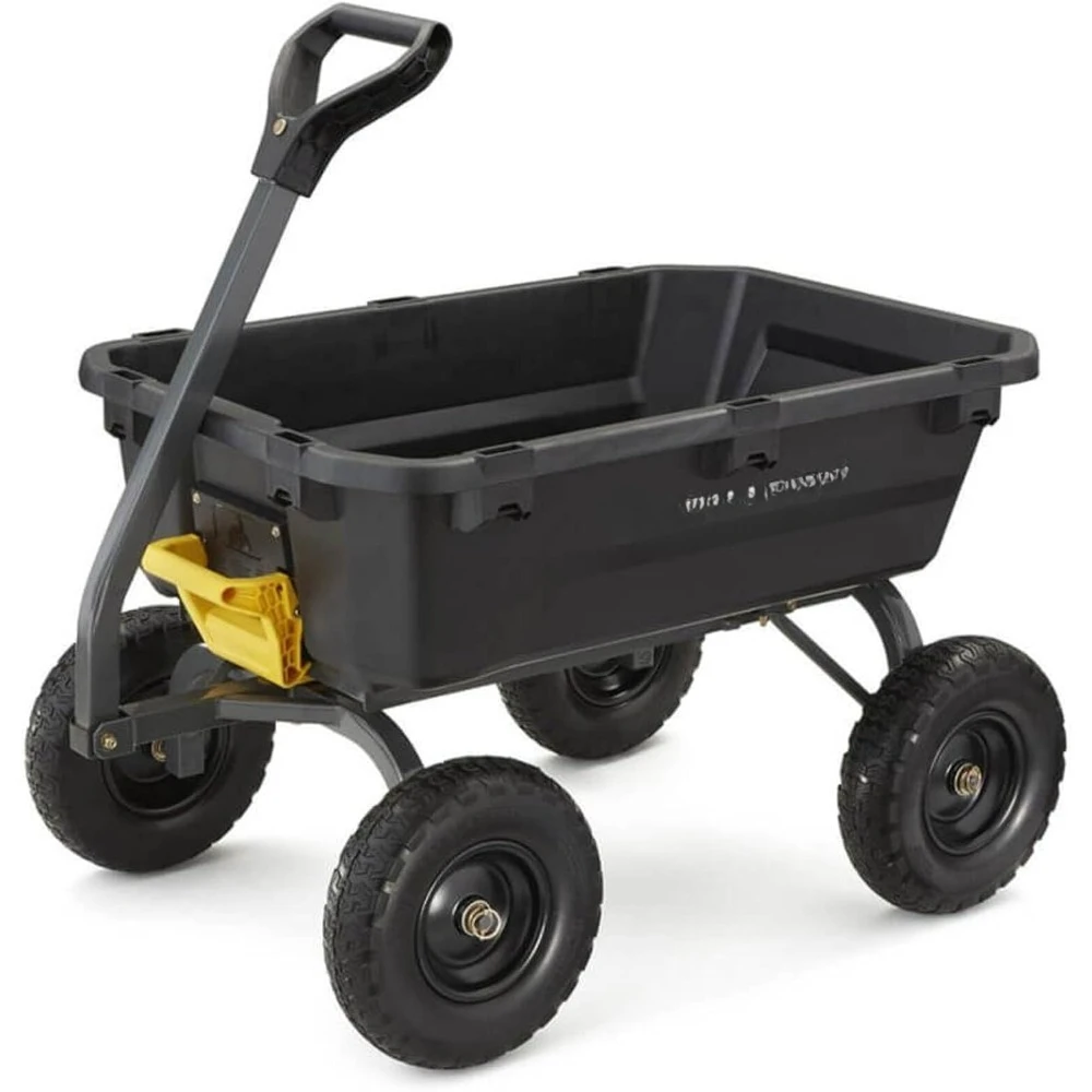 for CG-NF Heavy-Duty Poly Dump Cart with No-Flat Tires, 7 Cubic Feet, 1200-Pound Capacity, Black, Amazon Exclusive