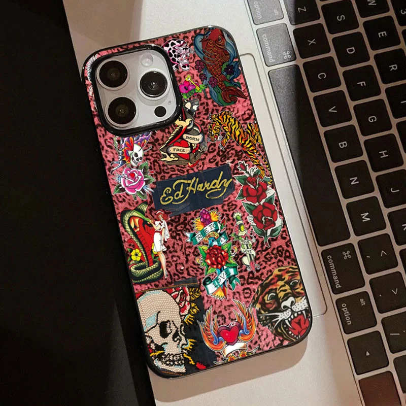 Funda de teléfono con estampado de leopardo, diseño de tigre, serpiente y calavera, para iPhone 16 15 14 13 12 11 Pro Max X XS XR XSMax 7 8 Plus 16e, funda suave