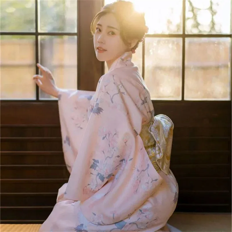

COSda@kimono Women Fashion National Trends Female japanese Sexy Yukata With Obi Evening Dress Cosplay Costume CO