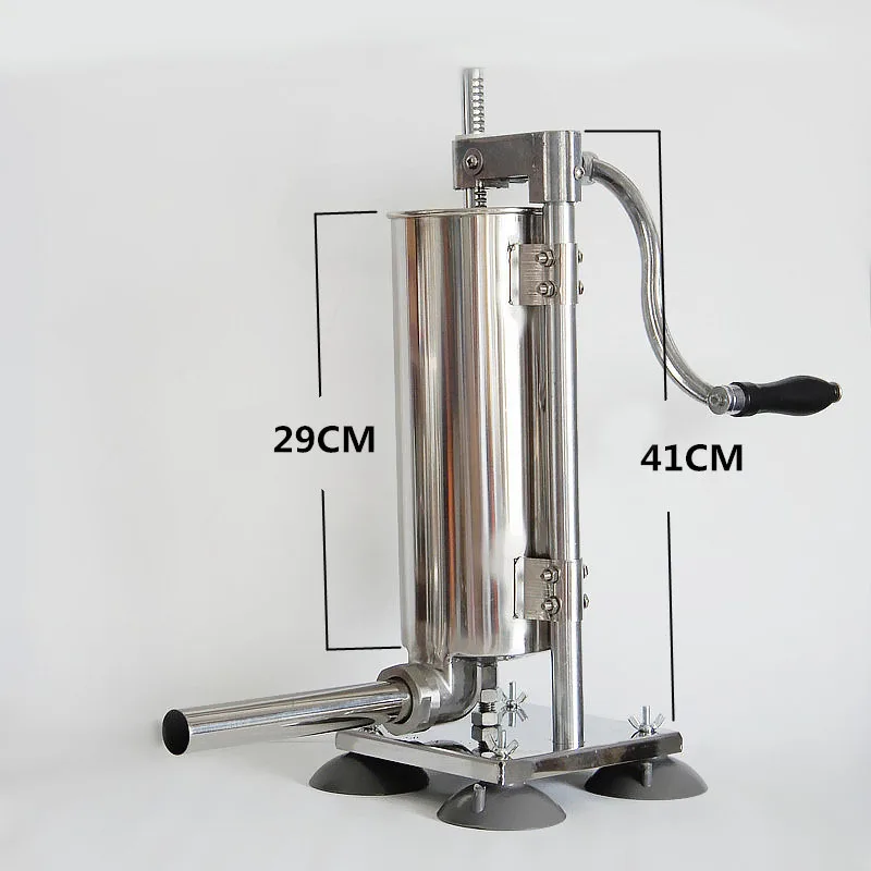 3L nadziewarka do kiełbasy z 4 przyssawkami, pionowa ręczna maszyna do robienia kiełbas ze stali nierdzewnej napełniacz narzędzia do mięsa z 4 szt.