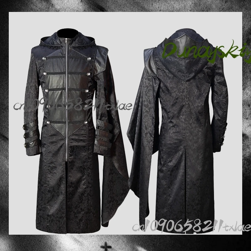 

Medieval Gothic Coat Retro Cosplay Costumes Uniform Punk Cloak Cool Dark Punk Coat Party Daily Stage Halloween Cosplay