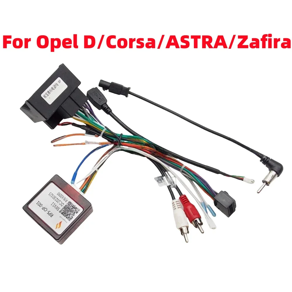 Adaptador de Cableado para Automóvil, Decodificador de Caja Canbus RP5-OP-001, Cable de Radio Android para OPEL Vectra C, Zafira B, Astra H, Corsa D, Antara