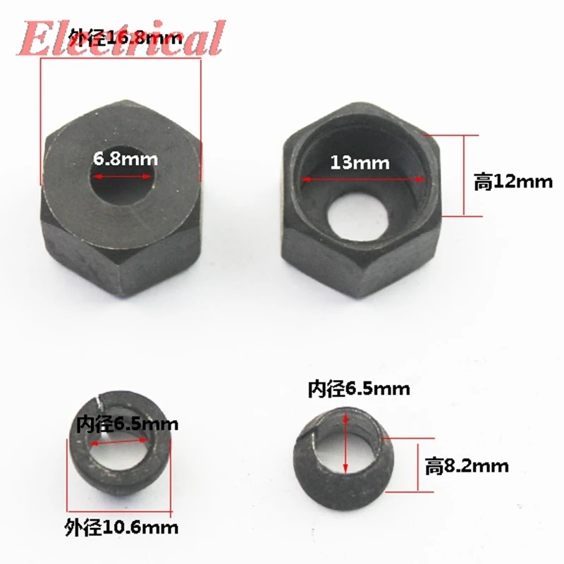 COLLET CONE NUT Replacement for Makita 3703/3701 Woodworking trimming machine part 6mm 6.35(1/4") Chuck