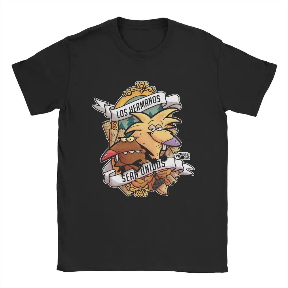 Brothers Be Unite Angry Beavers Men's T Shirt Vintage Tee Shirt Short Sleeve