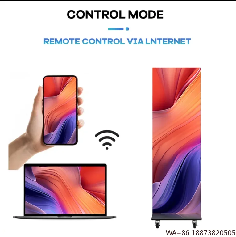 LED P2.5 مقاطع فيديو إعلانية مخصصة داخلية قابلة للطي ملصق شاشة تحكم واي فاي لوحة عرض ملصق محمولة قابلة للطي #4