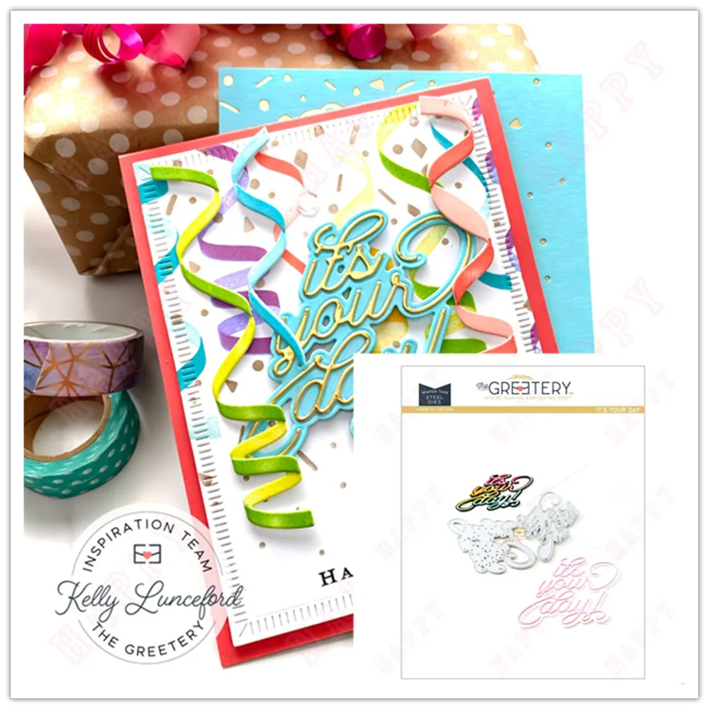 It's Your Day-Matrices de découpe en métal pour bricolage, scrapbooking, artisanat, fabricant de galets découpés, modèle d'album photo, décoration faite à la main