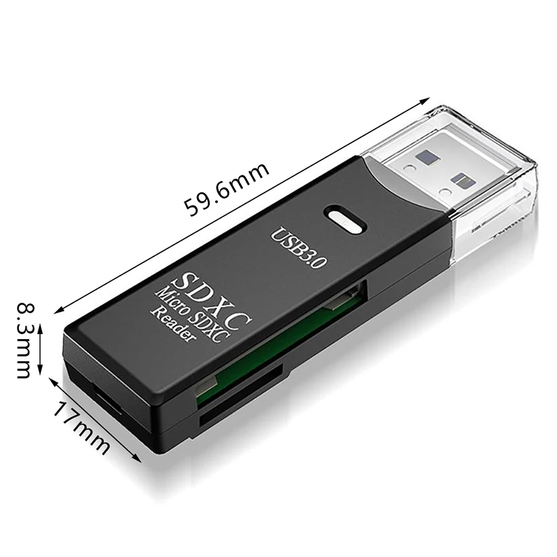2 IN 1 Card Reader USB 3.0 SD TF Card Memory Reader High Speed Multi-card Writer Adapter Flash Drive Laptop Accessories