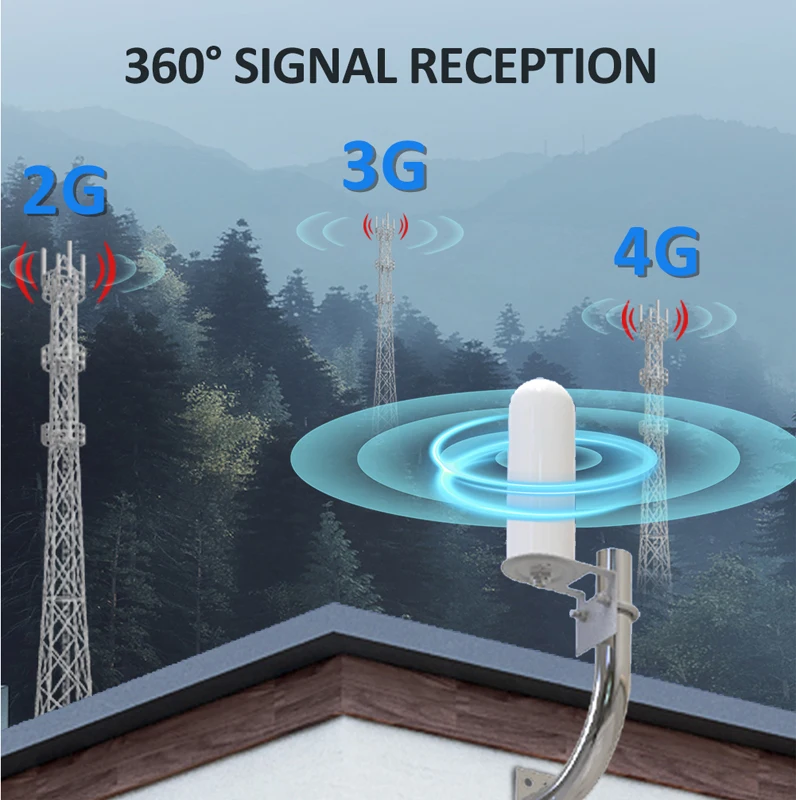 Lintratek 5 Band Cellular Amplifier 2G 3G 4G LTE Repeater B28 700 850 800 900 1800 2100 2600 Mhz Mobile Network Signal Booster