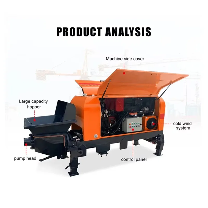 High-Rise Building Concrete Pump 60m Boom Articulation Remote Control Precision Placement