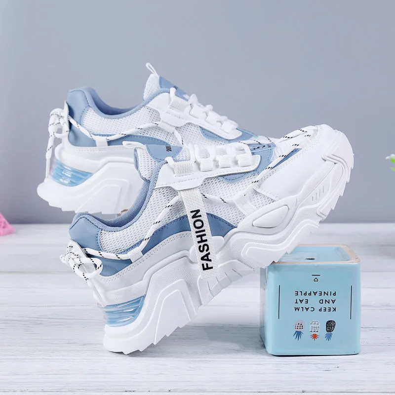 2025 New Spring Breathable Sports and Leisure Shoes for Women  Dad's Shoes with Increased Mesh Surface