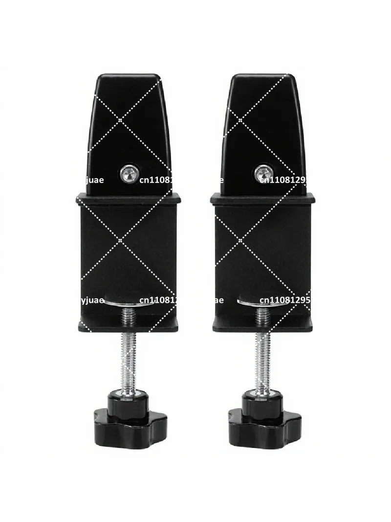 2 Pcs Office Desk Divider Clamp Privacy Screen Clip Holder Bracket Partition for Table Clamp - Black