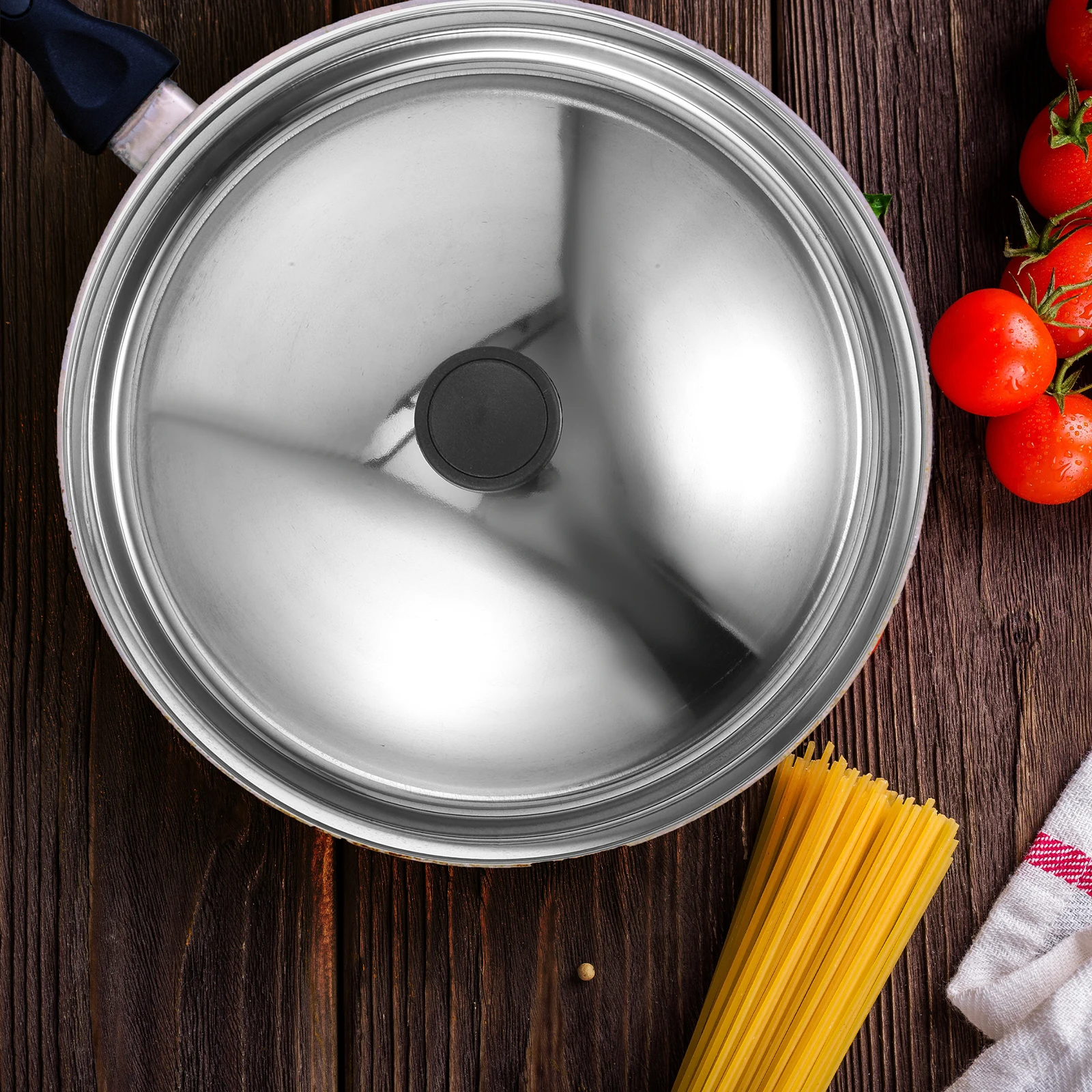 

Stainless Steel Pot Cover 24cm Heat Resistant Anti Scald Lid for Pots Pans Saucepan Frying Cookware Kitchen Parts