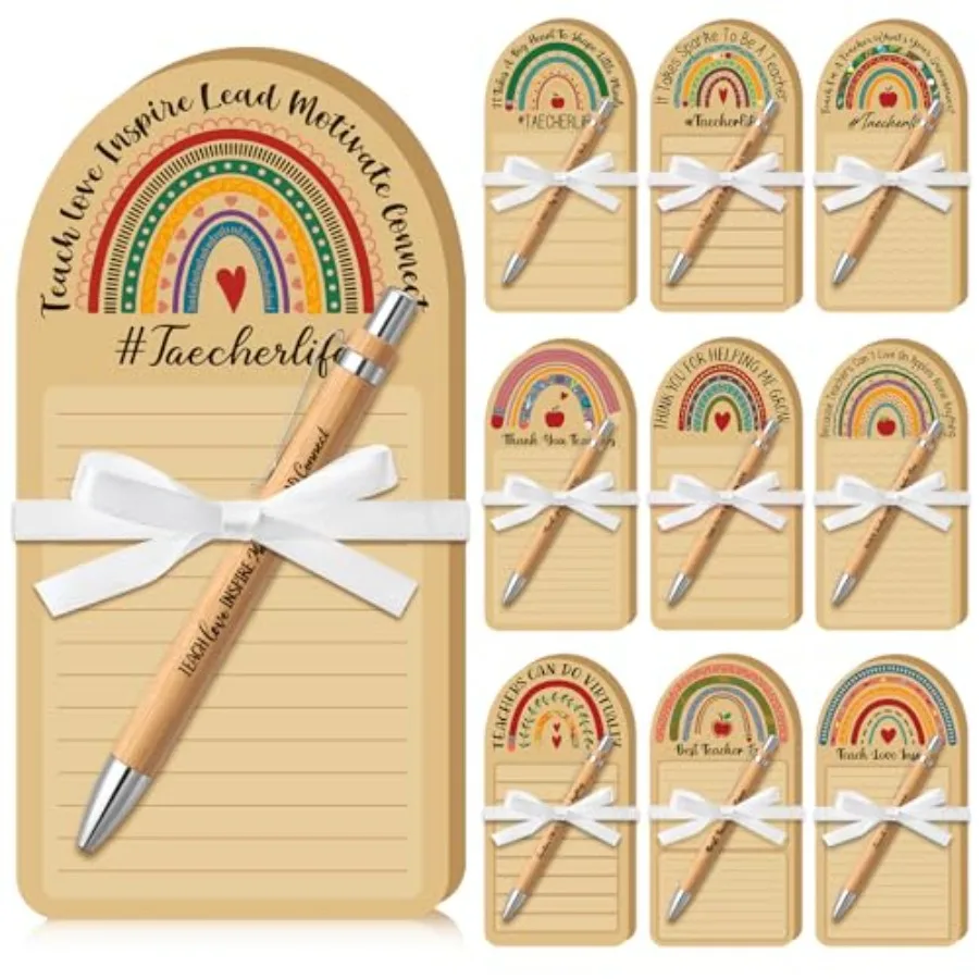 

Sets Teachers Die Cut Notepads with Sayings Pens Funny Sticky Pads Gift 4 x 8 Inch to Do List Memo Note Pad Employee Coworker A
