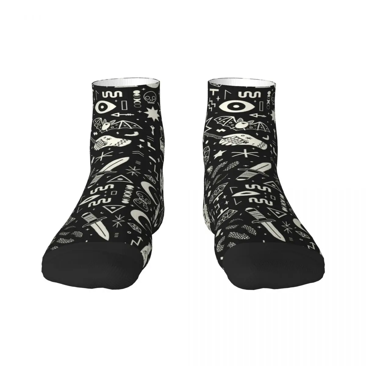 Cool Halloween Witchcraft Witch Socks Men Women Warm 3D Printing Occult Witchy Magic Sports Basketball Socks