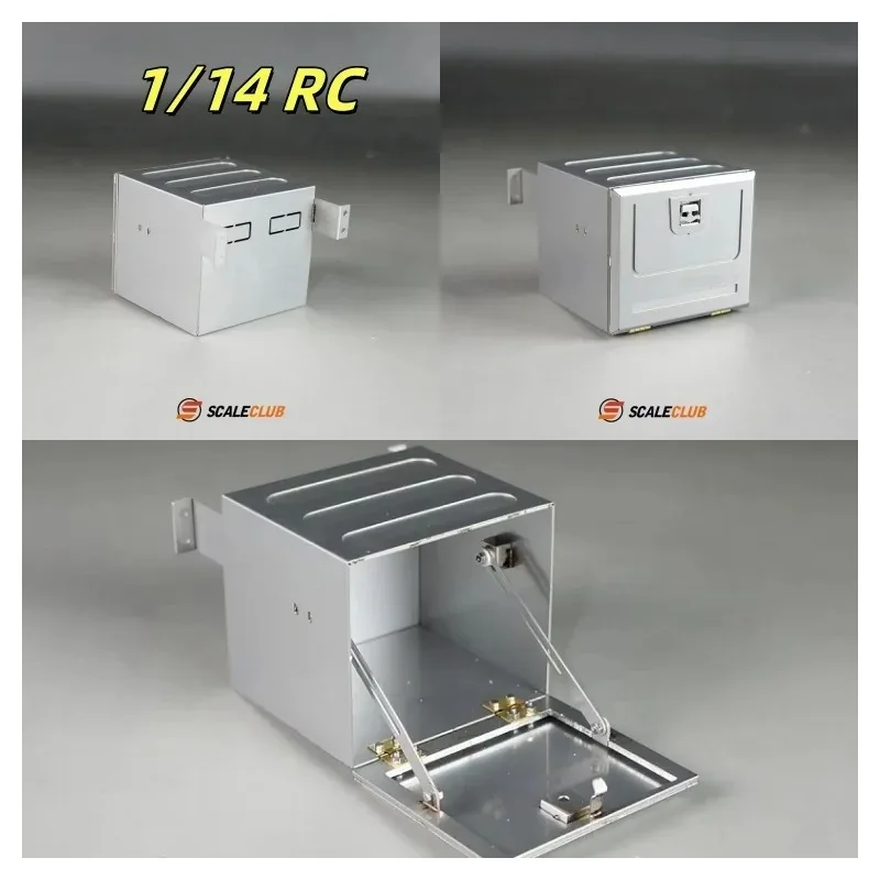 

Scaleclub Model 1/14 For Regal Volvo Upgrade Metal Toolbox For Tamiya Scania 770S MAN Benz Volvo RC Trailer Tipper Car Diy Part