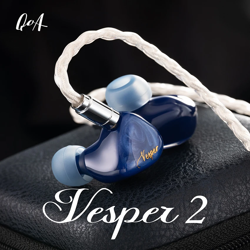 Kinera QOA Vesper 2 2nd 1BA+1DD Hybrid Driver Headset HIFI DJ Monitor Hifi Music Audiophile In Ear Bass Earphone Earbuds