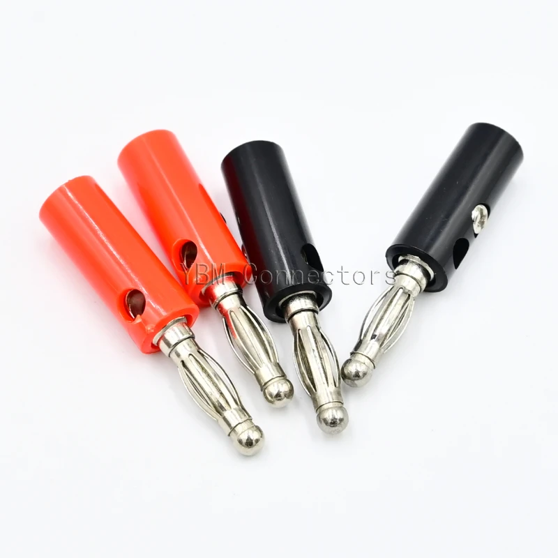 

10pcs 4mm Banana Plug Audio Speaker Jack Amplifier Adapter Screw Terminal Red Black Male Female Binding Post Socket Connectors