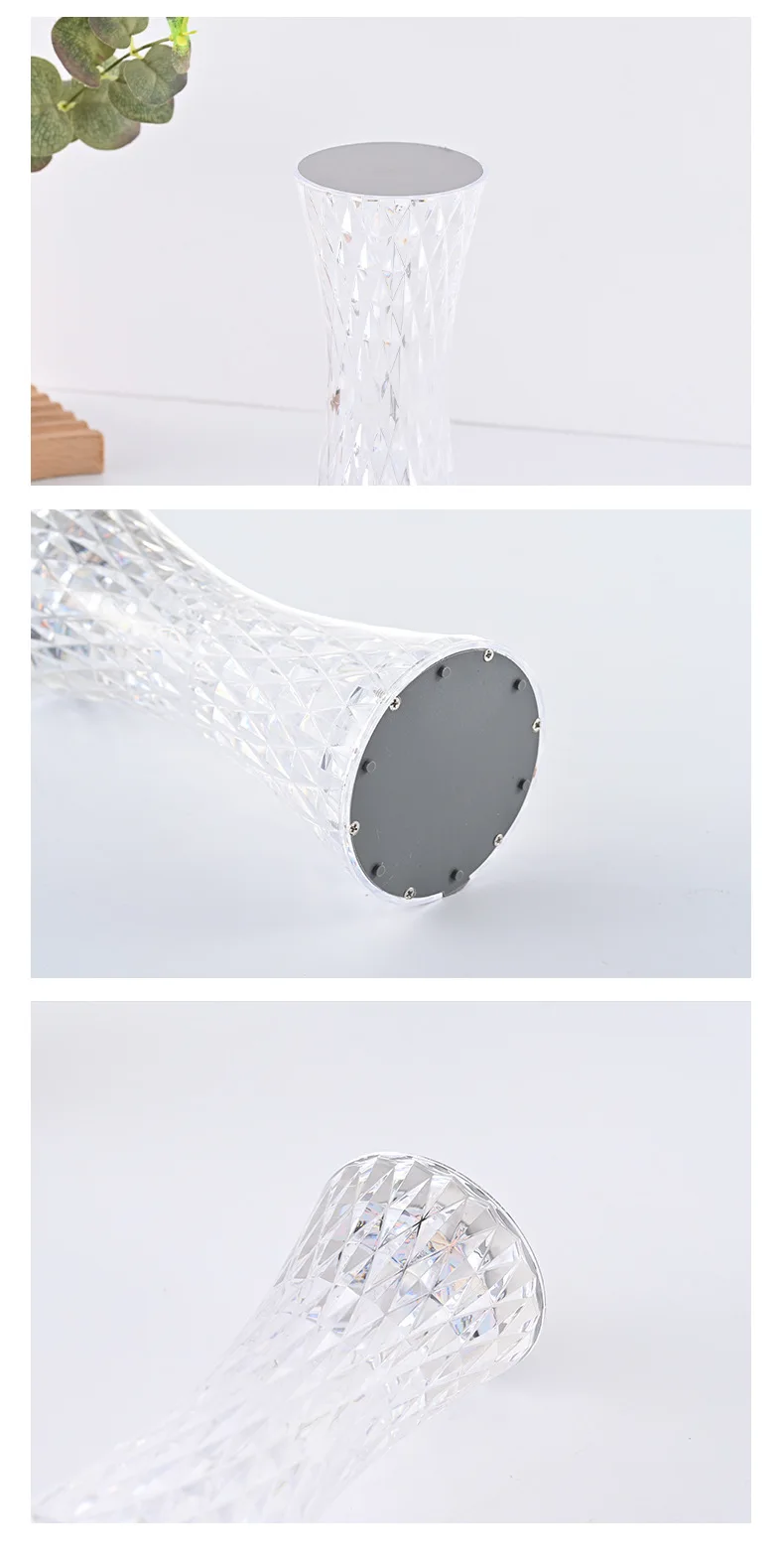 Creative Curvy Waist Crystal Table Lamp Touch Control Romantic Atmosphere Night Light Decorative Gift Lamp for Bedroom Bedside