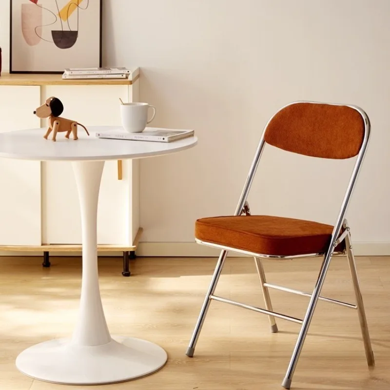 

Home Balcony Corduroy Back Dining Chair Internet celebrity photo nostalgic chair