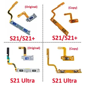 Bilashmart Phone Power Volume Flex Samsung Galaxy S21 Ultra S21 Plus 5G Phone On Off Key Button Ribbon Cable Parts G991 G996 G998