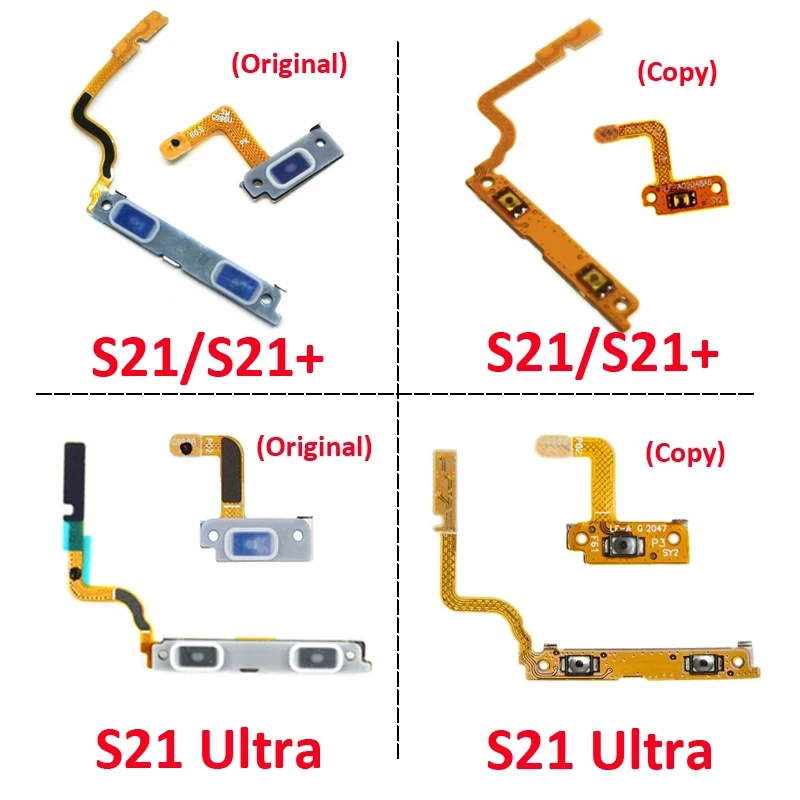 Phone Power Volume Flex For Samsung Galaxy S21 Ultra S21 Plus 5G Phone On Off Key Button Ribbon Cable Parts G991 G996 G998