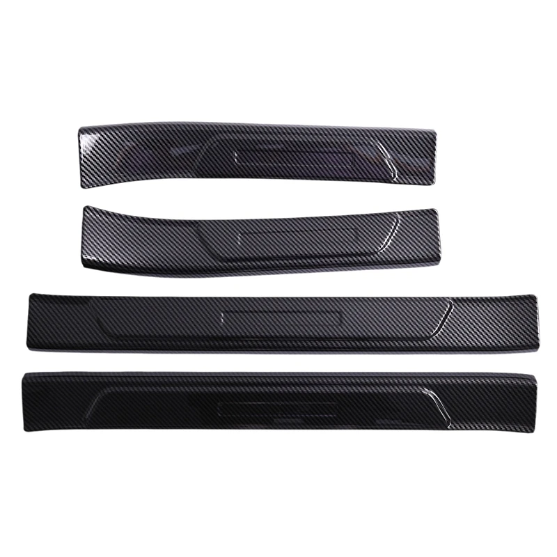 4PCS Outside Door Sill Guards Door Sill Entry Guard Cover Decor Carbon Fiber Color For BYD Seal / BYD ATTO 4