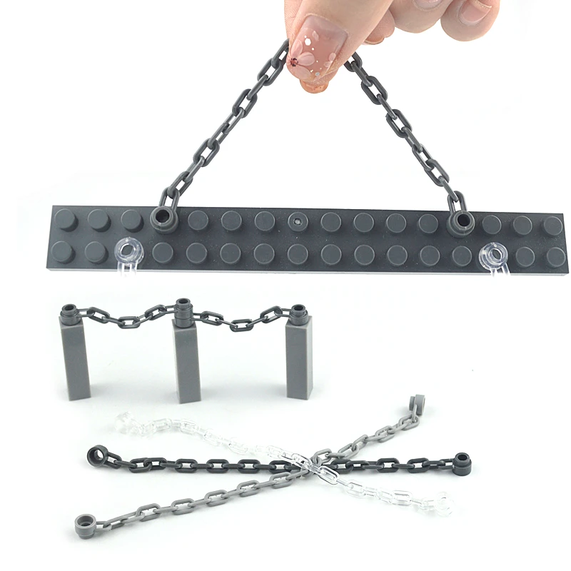 Chain Bricks 10PCs Military Building Block City military Scene Accessory chain Toys For Children MOC DIY Parts 30104 92338